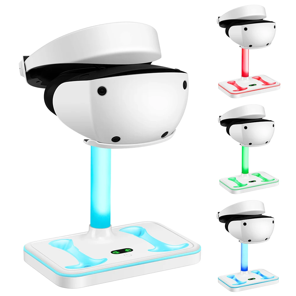 

Магнитная зарядная док-станция DV 5V с RGB-подсветкой для контроллеров PS VR2, очков и аксессуаров для гарнитуры