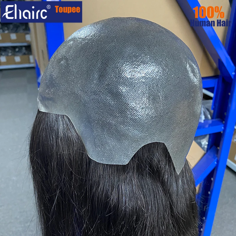 

Permier Полный парик из натуральных волос с узлом из искусственной кожи для женщин и мужчин Прочный парик из 100% еврейских человеческих волос Легко поддерживается и чистится