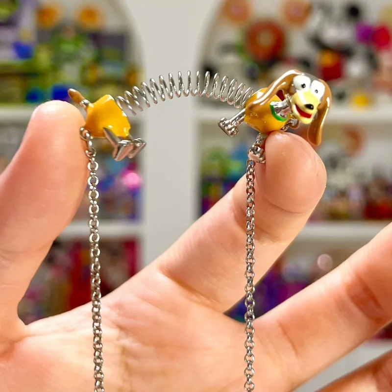 Disney Toy Story Necklace Cute Cartoon Figure Slinky Dog Metal Pendant Necklace Collar for Kids Kawaii Jewelry Accessories Gifts