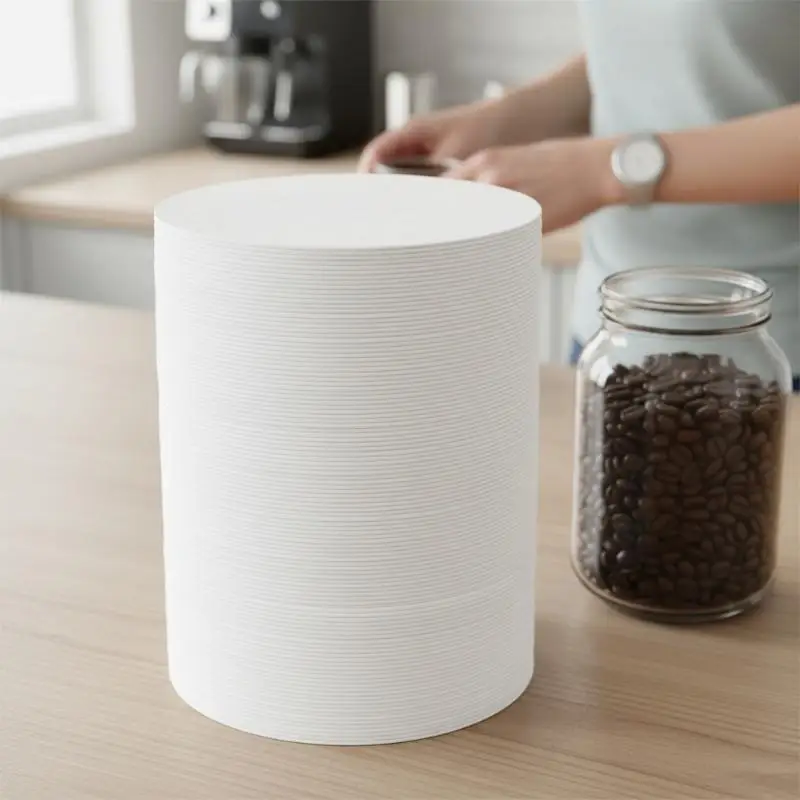Universal Espresso Coffee Paper Filter 51mm 53mm 54mm 58mm 100/500pcs Unbleached Compatible with Most Espresso Machines