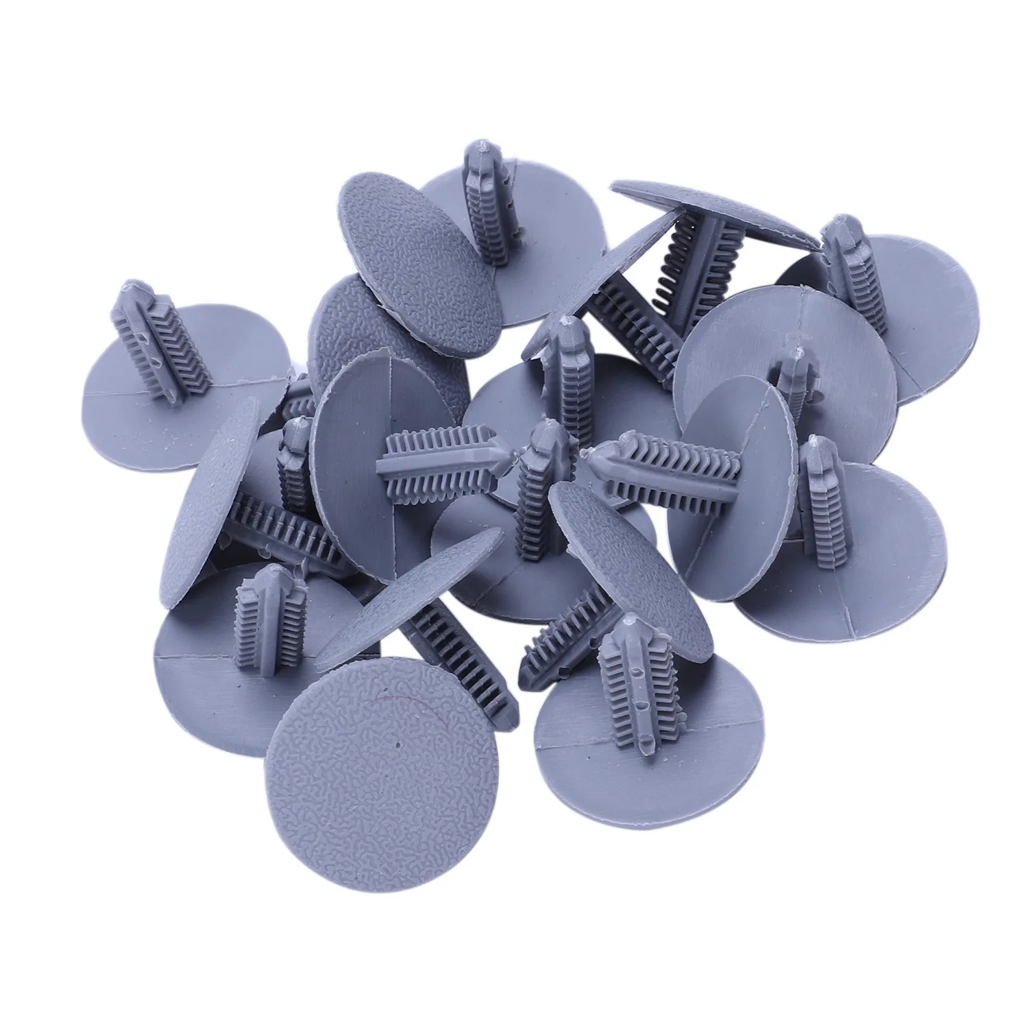 20 Pieces Gray Plastic Mat against Vehicle Splash Model Clips 7mm x 16mm x 24mm