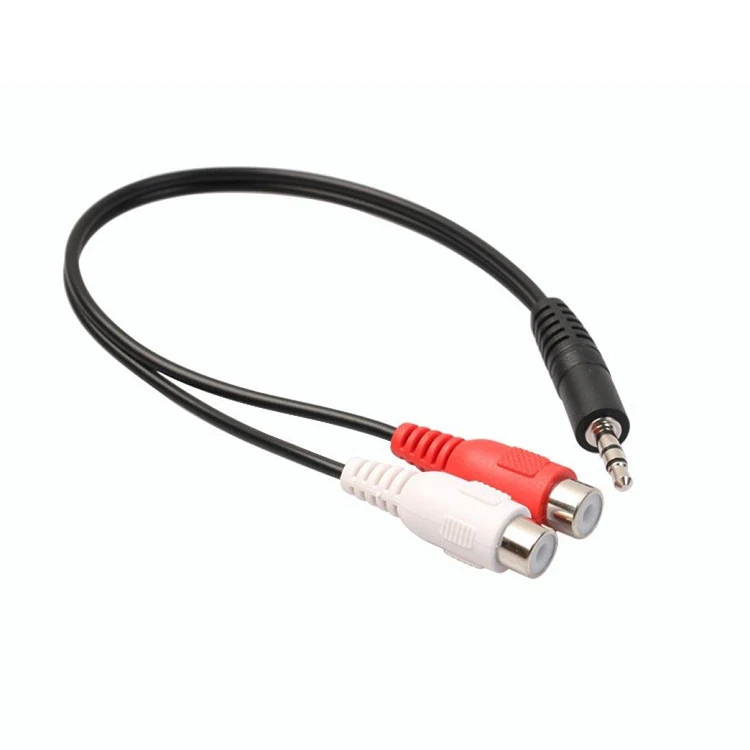 

Audio Cables 3.5mm Jack Plug male to 2 RCA female Stereo Adapter RCA Cable for HDTV PC MP3 CD Player Universal