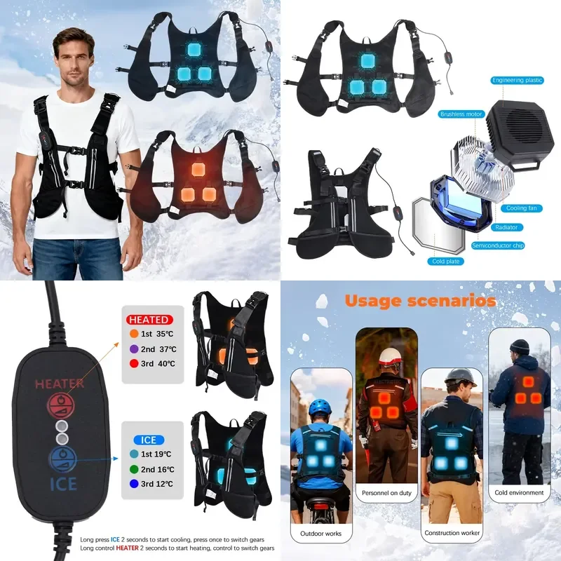 Summer Workwear Hiking Jacket Two Fan Cooling Waterproof Features Motor Bike Fishing Builder Electric Welder Air Conditioner