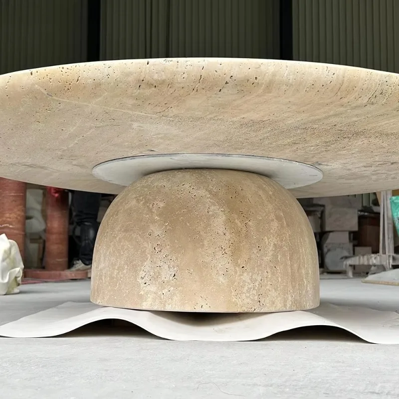 Round marble center table living room coffee table