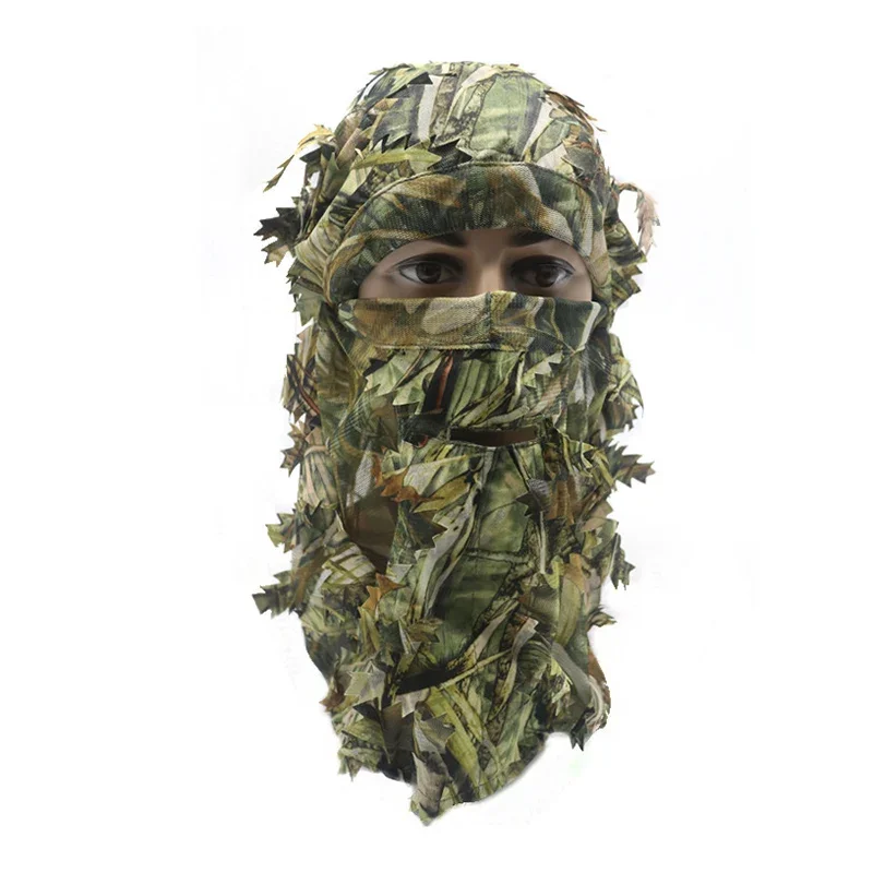 3D Camouflage Balaclava Full Face Mask Wargame Ghillie Suits Accessories Military Headwear Hunting Hood Hat Tactical Airsoft Cap