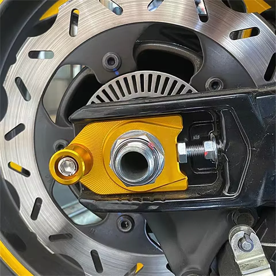 For SYM MAXSYM TL 500 TL 508 New Motorcycle Chain Adjustment Block Frame swingarm Spools sliders Rear Wheel Axle Stand Hook Set