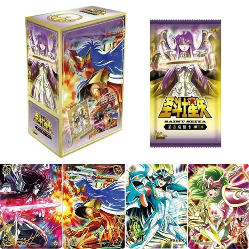 New KAYOU Saint Seiya Saint Cloth Awakening Card PR BP SE Rare Anime Character Collection Card Kids Toys Christmas Birthday Gift