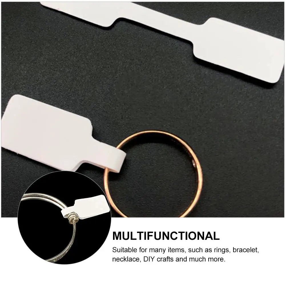 

300 Pcs Jewelry Tag Removable Tags Paper Labels Non-staining Price Blank Adhesive Stickers Necklace Inventory
