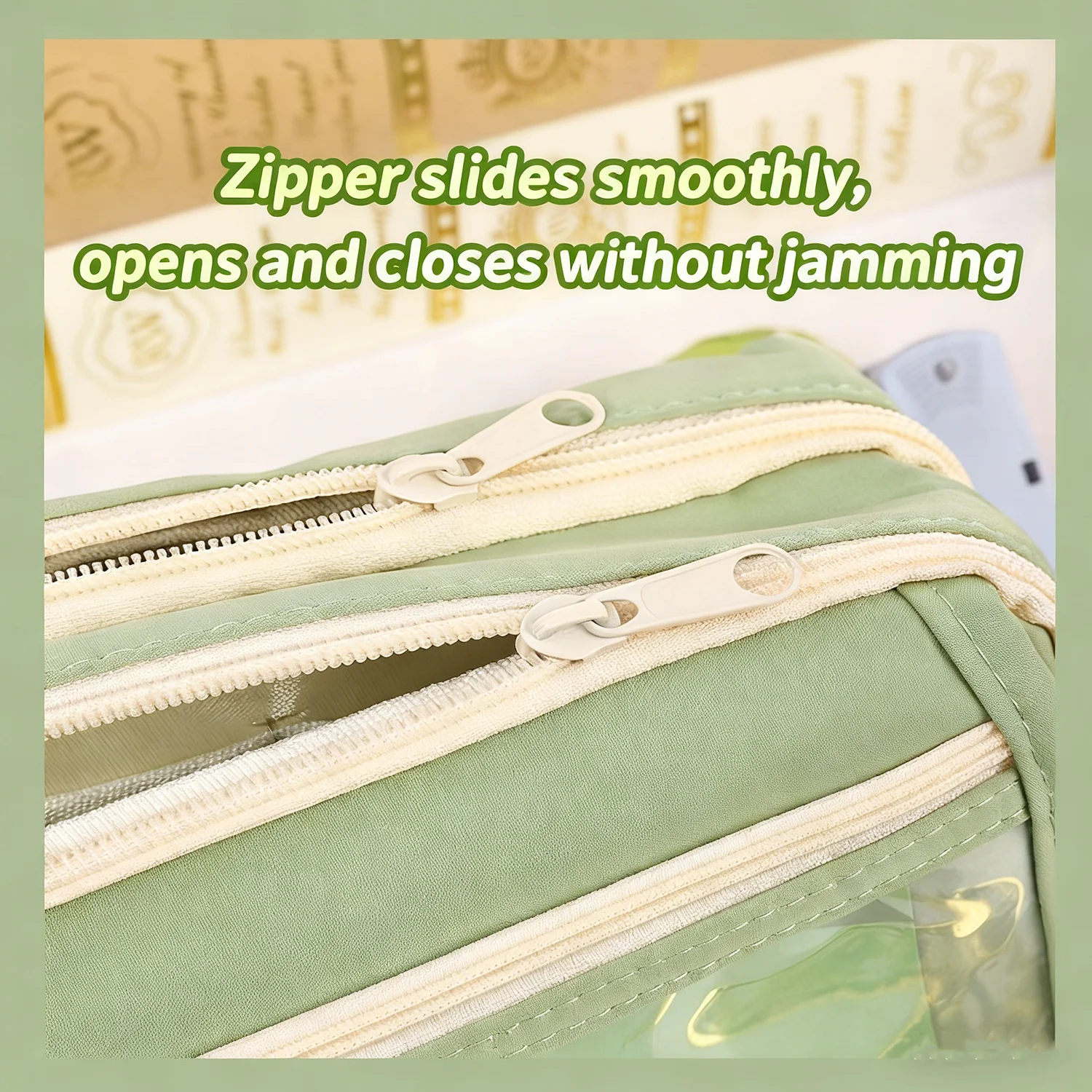 Nuevo estuche creativo de lápices Panda de nueve capas, estuche de lápices transparente de moda, bolsa de papelería transparente de alto valor estilo Ins para estudiantes de secundaria