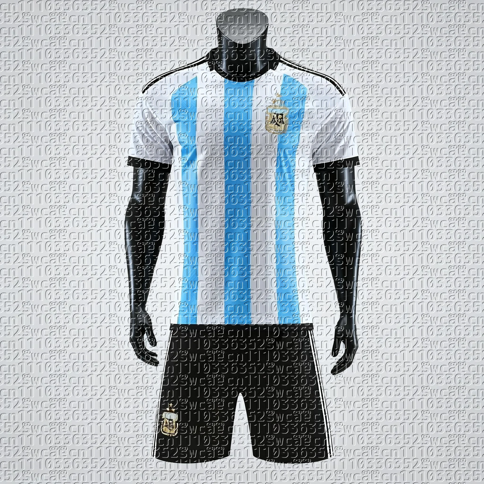 

2026 New Men's T-shirt Set Argentina Football Team Uniform Summer Training Uniform Adult Sports Top Shorts