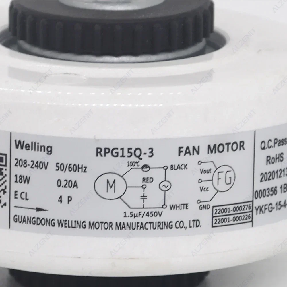 New For TCL Air Conditioner Indoor Unit AC Fan Motor RPG15Q-3 220-240V 50/60Hz 18W Conditioning Parts