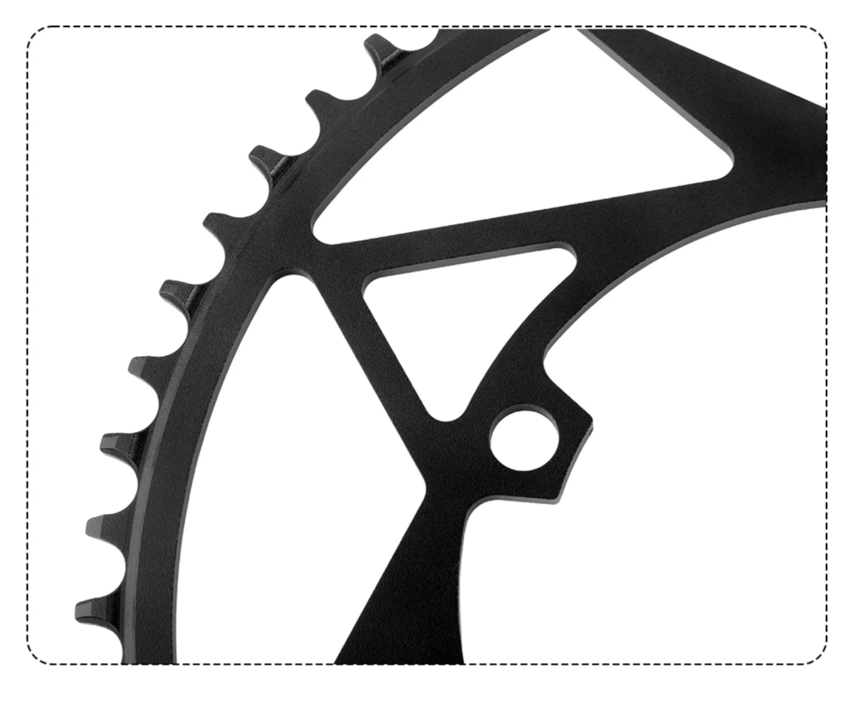 WUZEI Rennrad-Kettenblatt, 4 Schrauben, Kettenblatt, 110 BCD, Kettenrad, schmale breite Sterne, 110 BCD, Fahrradkrone für Shimano 105 R7000 R8000 – Detail 15