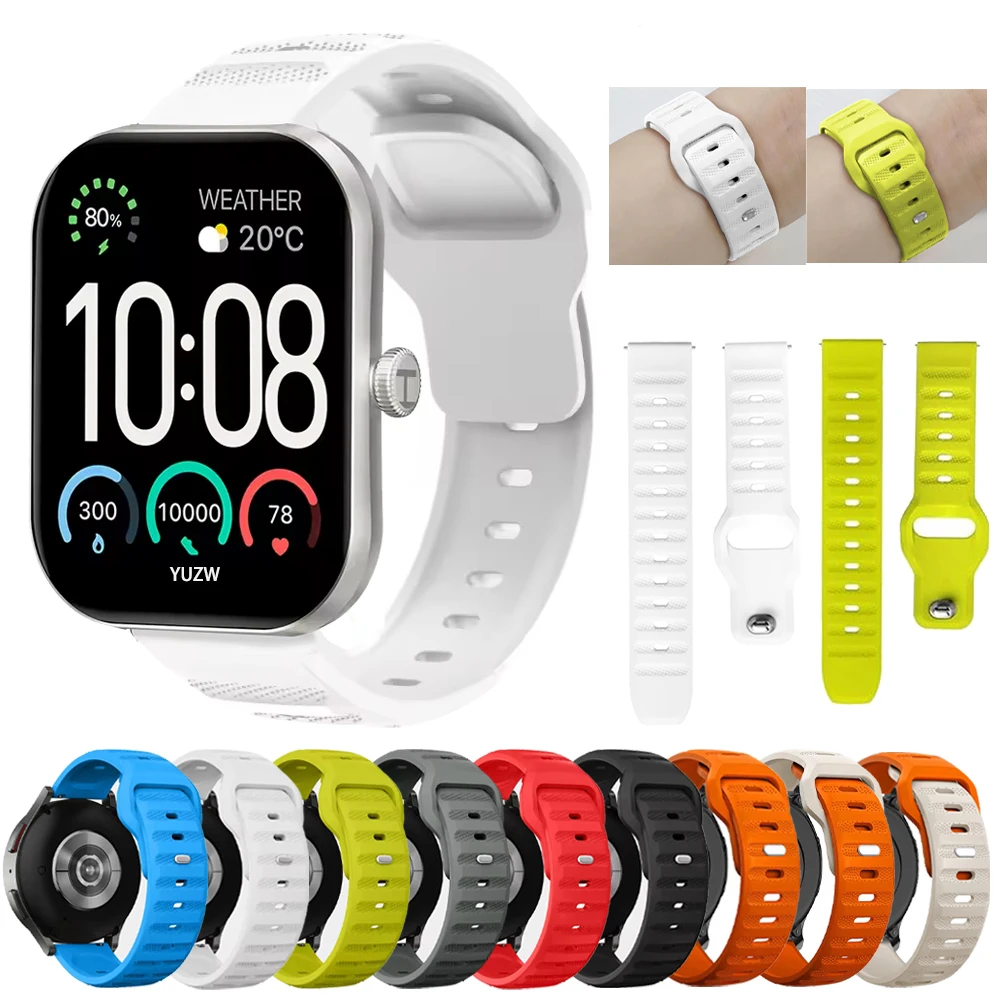 Watch Strap 20mm 22mm For Haylou watch S6 R8 S8 RS5/Watch 2/LS02 Pro/RS4 Plus/Solar 5/RT3 Smartwatch Band Soft Silicone Bracelet