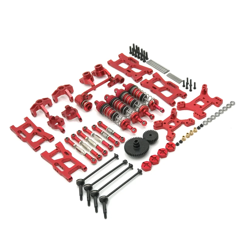 Mise à niveau de l\'arbre d\'entraînement en métal pour WLtoys, pièces de voiture RC, mise à niveau 44T, 27T, 14 paquets, 144010, 144001, 144002,