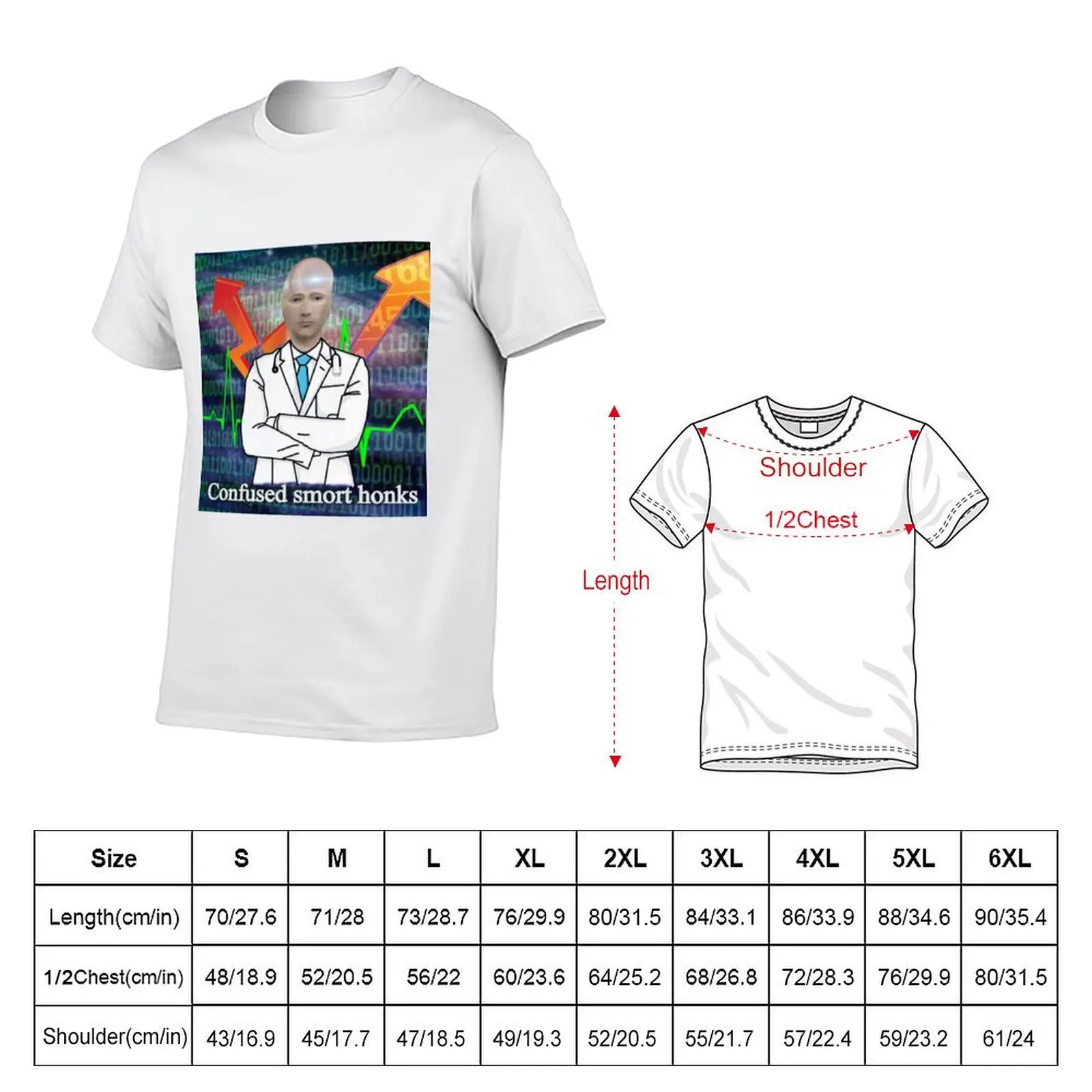 confused smort honks T-Shirt Basic Short Sleeve T-Shirt for Men