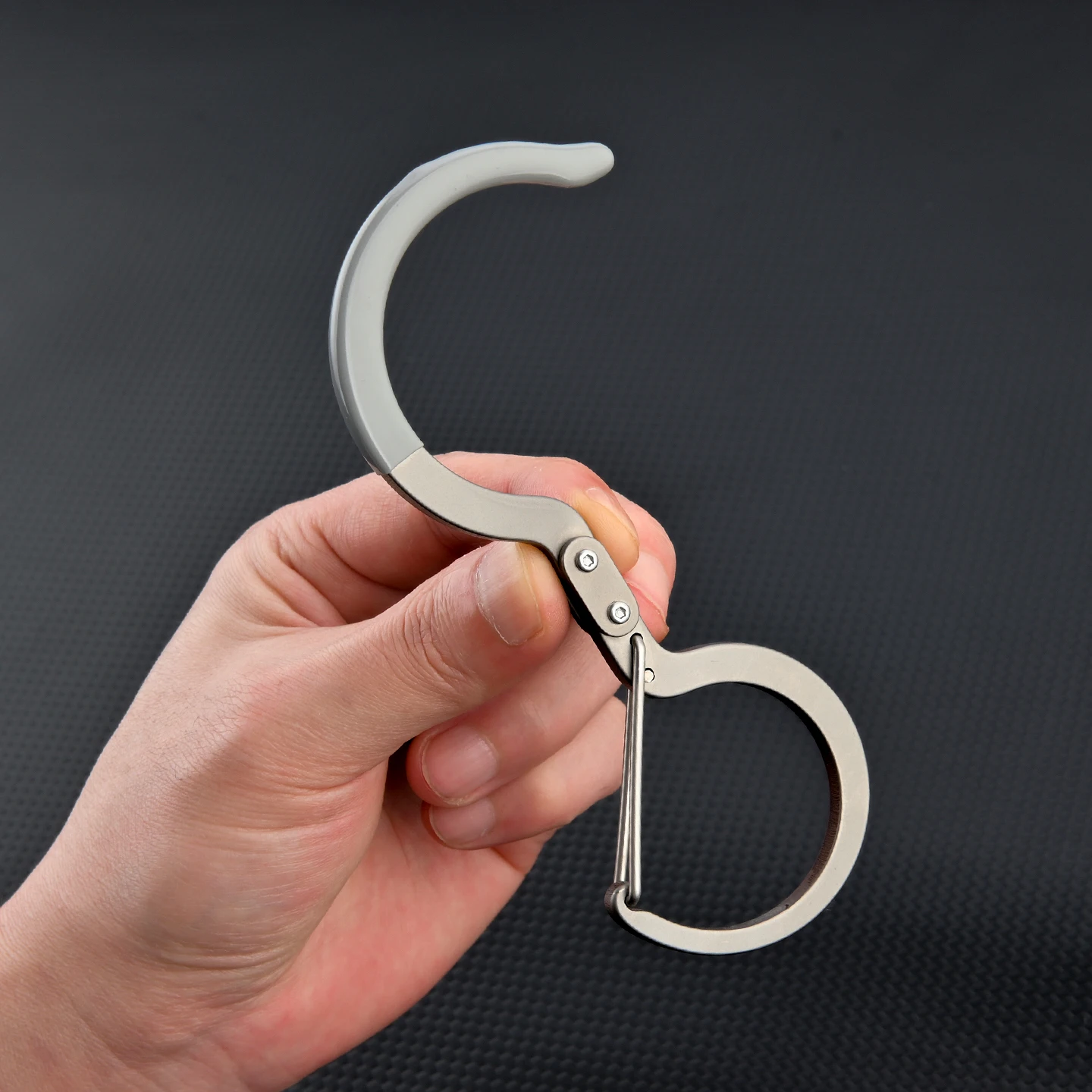 Mini Foldable Titanium Alloy S-Type Bag Hook 20KG Non-Slip Portable Purse Hanger for Office And Cafe