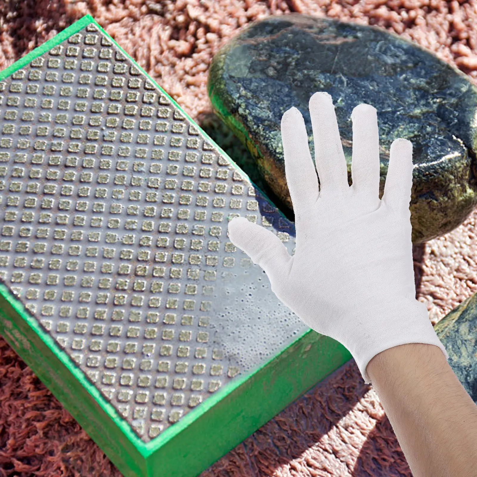 

10Pairs White Cotton Gloves Skin Friendly Reusable Working Gloves for Daily Use Jewelry Handling Silver Polishing Restaurant