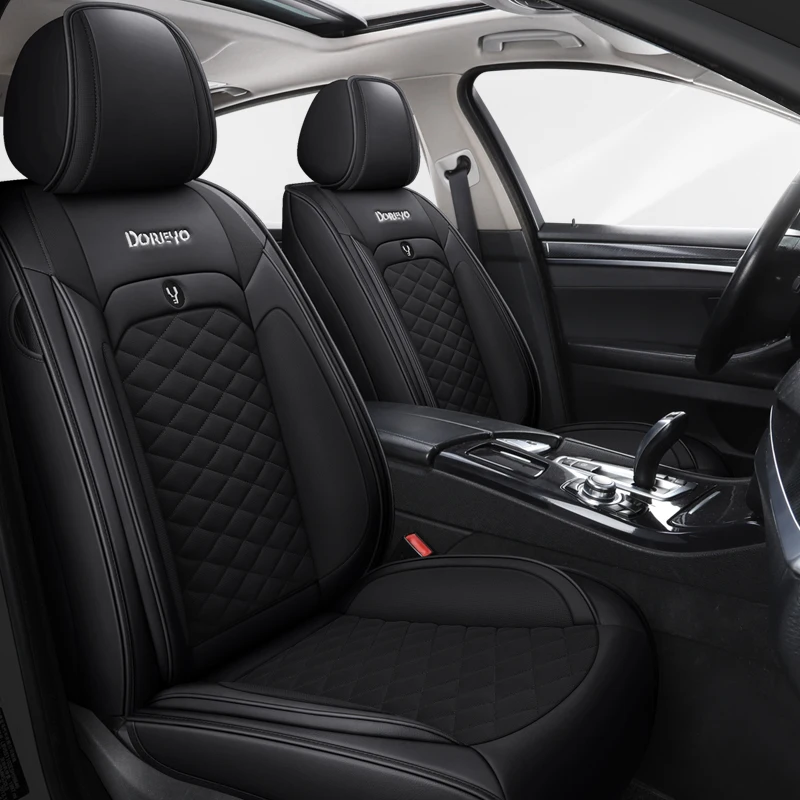Universal Leather Car Seat Covers for Nissan Qashqai j10 Almera n16 Note X-trail t31 Patrol y61 Juke Leaf Teana Auto Accessories