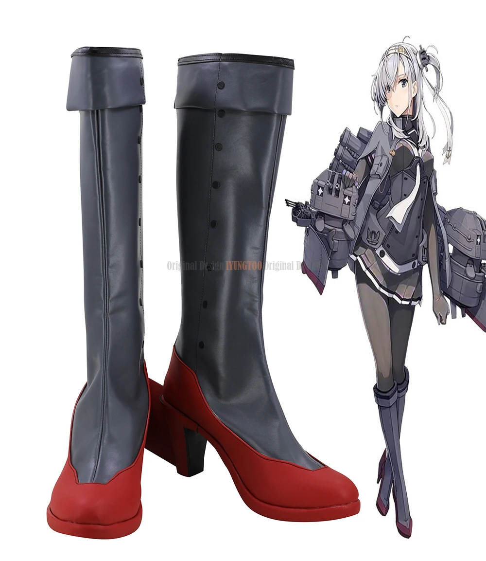 

Kancolle Suzutsuki Shoes Cosplay Kantai Collection Suzutsuki Cosplay Boots High Heel Shoes Custom Made Unisex Any Size