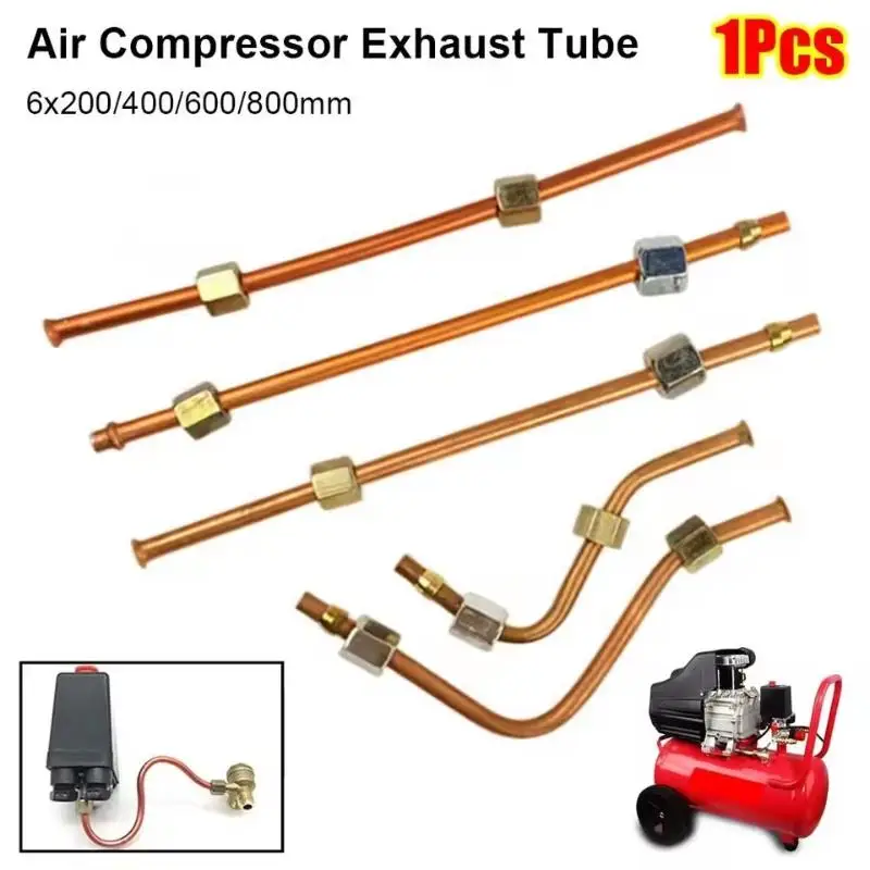 Air Compressor Exhaust Pipe Aluminum Copper-plated Pressure Relief Valve Tube Anti-corrosion for Industrial Workshop Air Compre