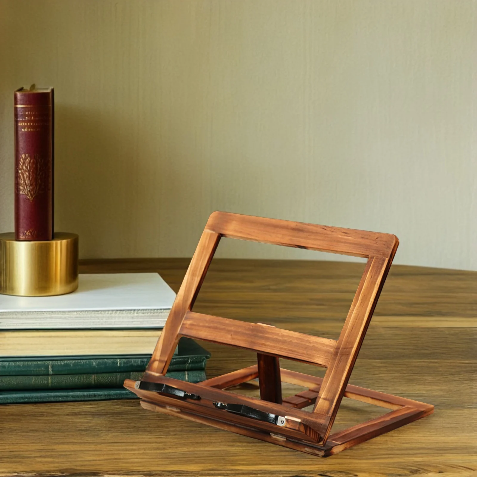 Wooden Bookshelf Reading Stand Book Holder For Tablet Music Stand Myopia Prevention Home Office Library Light Weight Portable