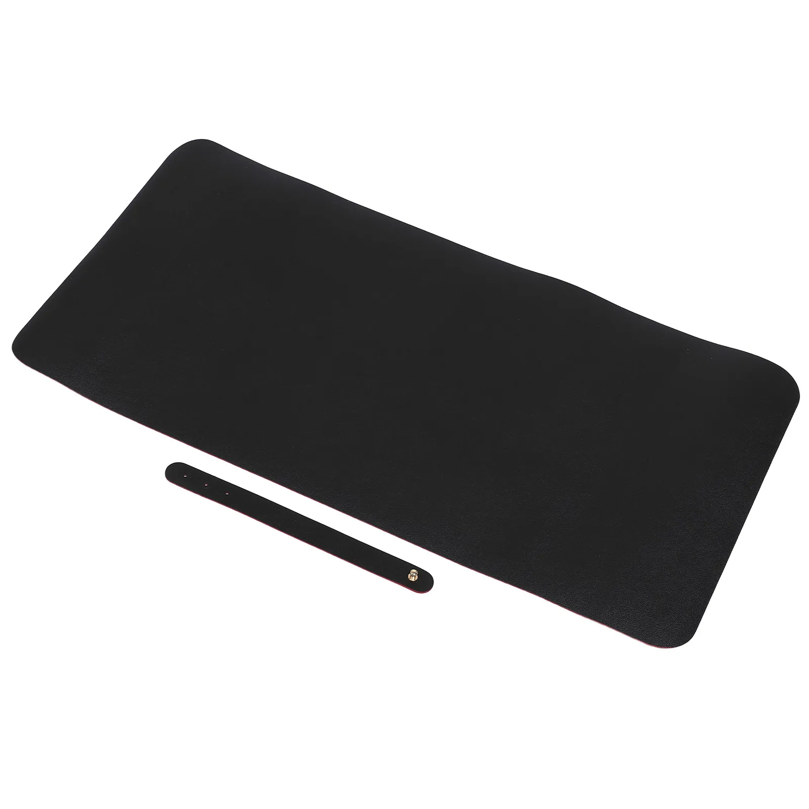 PU Nail Table Protector Mat – 60x30cm Black Soft Manicure Desk Pad for Beauty Salon