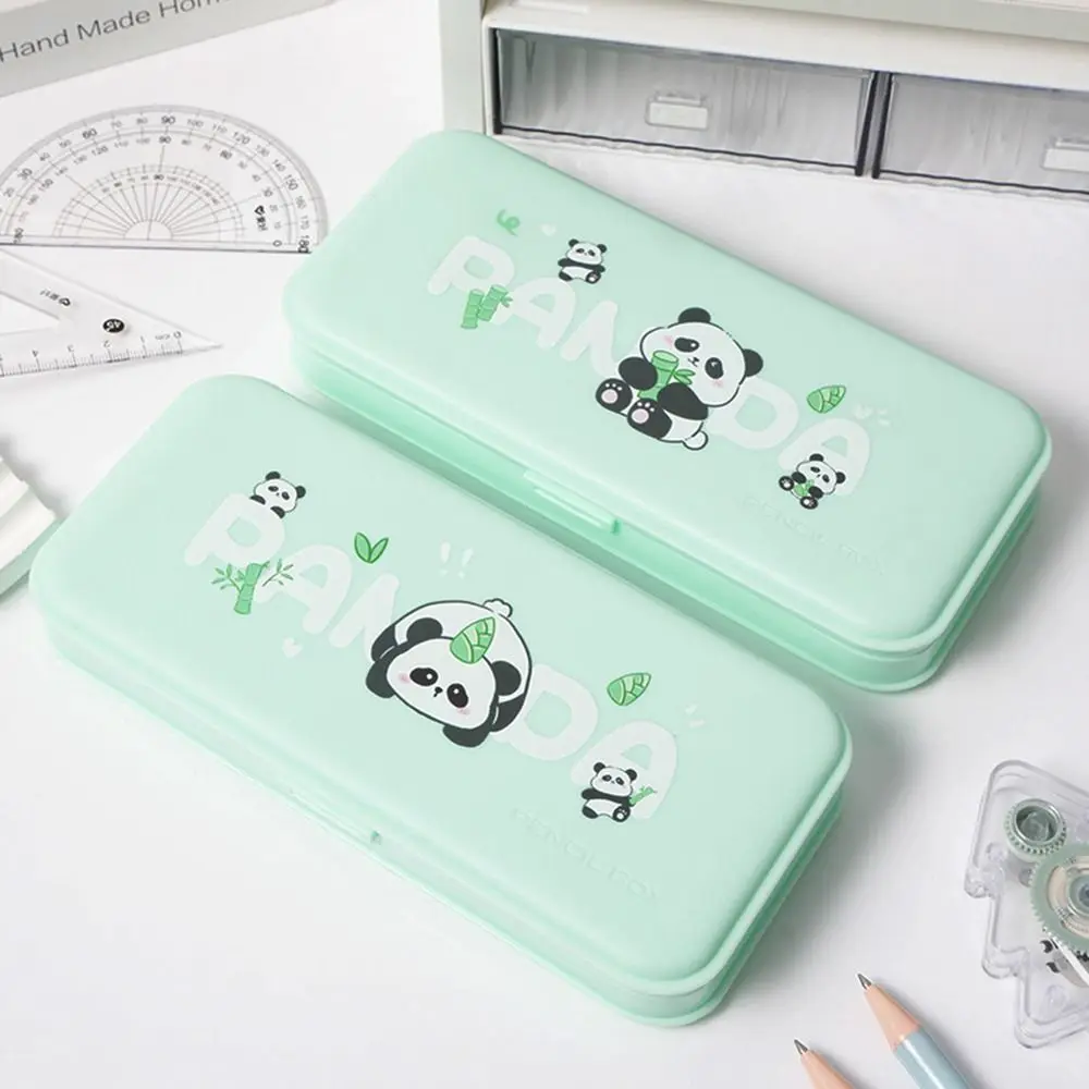 Durable Cute Panda Stationery Pencil Case Creative Cartoon Storage Pouch High Appearance Level Multi-functional Pen Bag Student