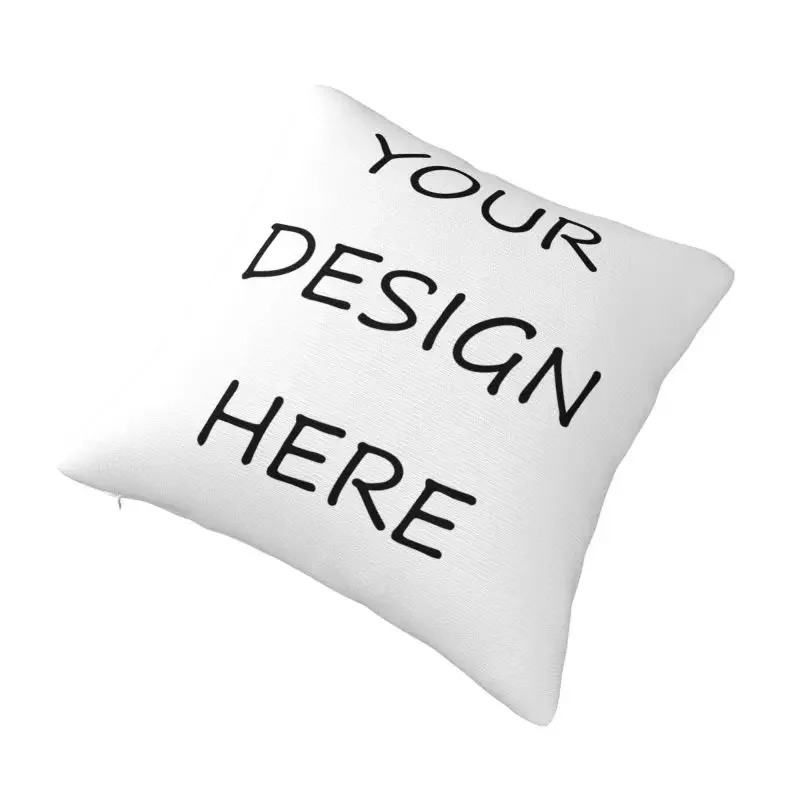 Custom Custom Your Photo Logo Text Print Cushion Cover Soft Your Design Here DIY Throw Pillow for Sofa Car Square Pillowcase