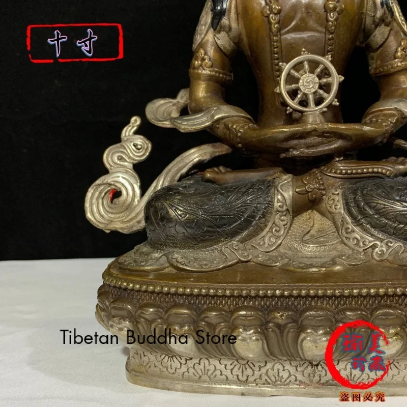 Imagem -02 - Estátua do Buda Vairocana Lenda Tibetana Cobre Puro Prata Retro Dourada Cobre Tântrico Elevado Itens para o Lar para bu 12 31cm