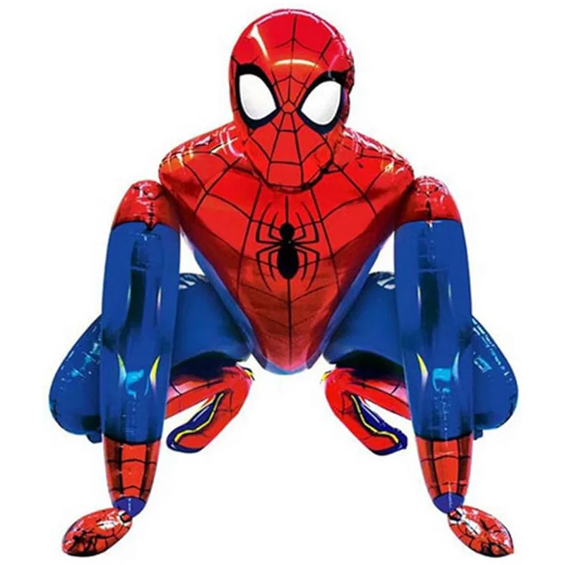 103x108cm Giant Spiderman Foil Balloons 3D Superhero Stand Spider Balloon for Boy Kid Birthday Decoration Baby Shower Toy Gift