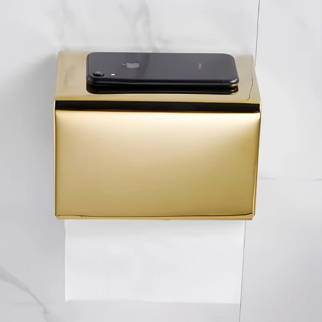 

Держатель для туалетной бумаги из нержавеющей стали с хромированным покрытием, настенный, с полкой для телефона