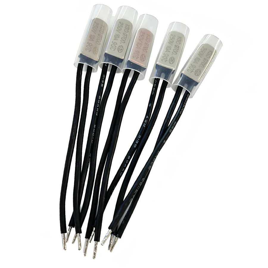 

50PCS/Lot KSD9700 10A 250V Temperature Switch Normally Closed Open Thermostat Thermal Protector 40-130Degree
