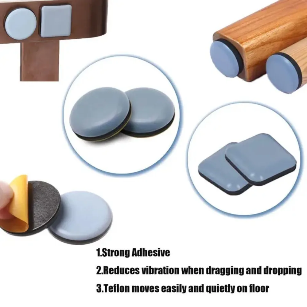 20PCS Furniture Slider Pads Table Chair Leg Sliding Block Anti Scratch Easy Move Heavy Furniture Leg Mat Thickened Moving Pads