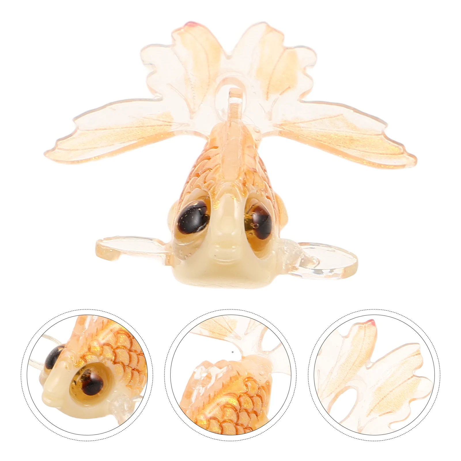 

6 Pcs Colored Goldfish Pendants Simulation Charms Crafting Supplies Bracelet Making