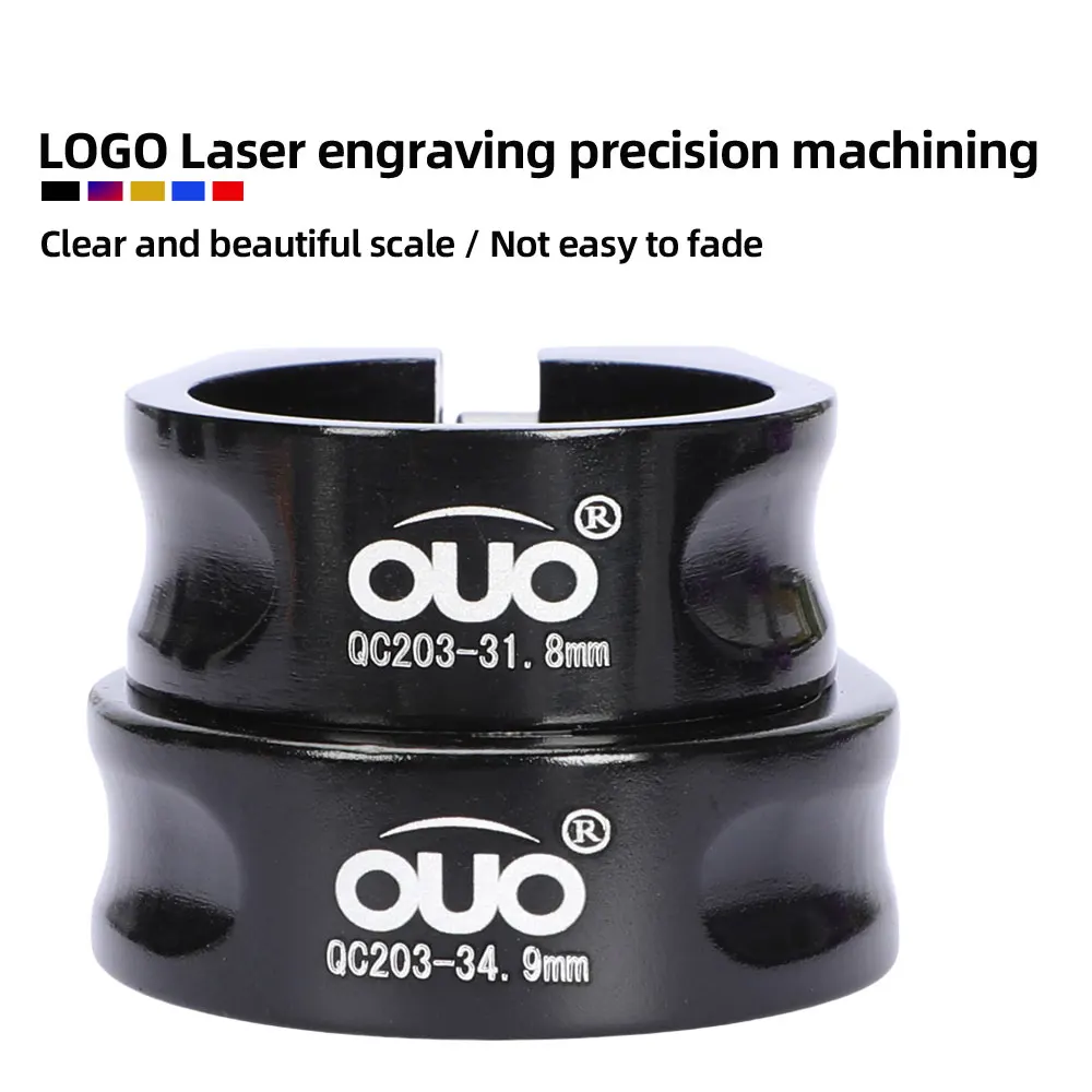 OUO الجبلية الطريق مقعد الدراجة آخر المشبك المزدوج قفل دراجة Seatpost المشبك 28.6/31.8/34.9 مللي متر الألومنيوم مقعد أنبوب كليب مكونات الجبلية