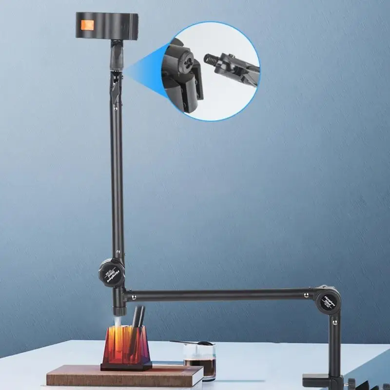 E65E Multifuncional Microfone Suspensão Boom Scissor Arm Metal Rack para criadores conteúdo