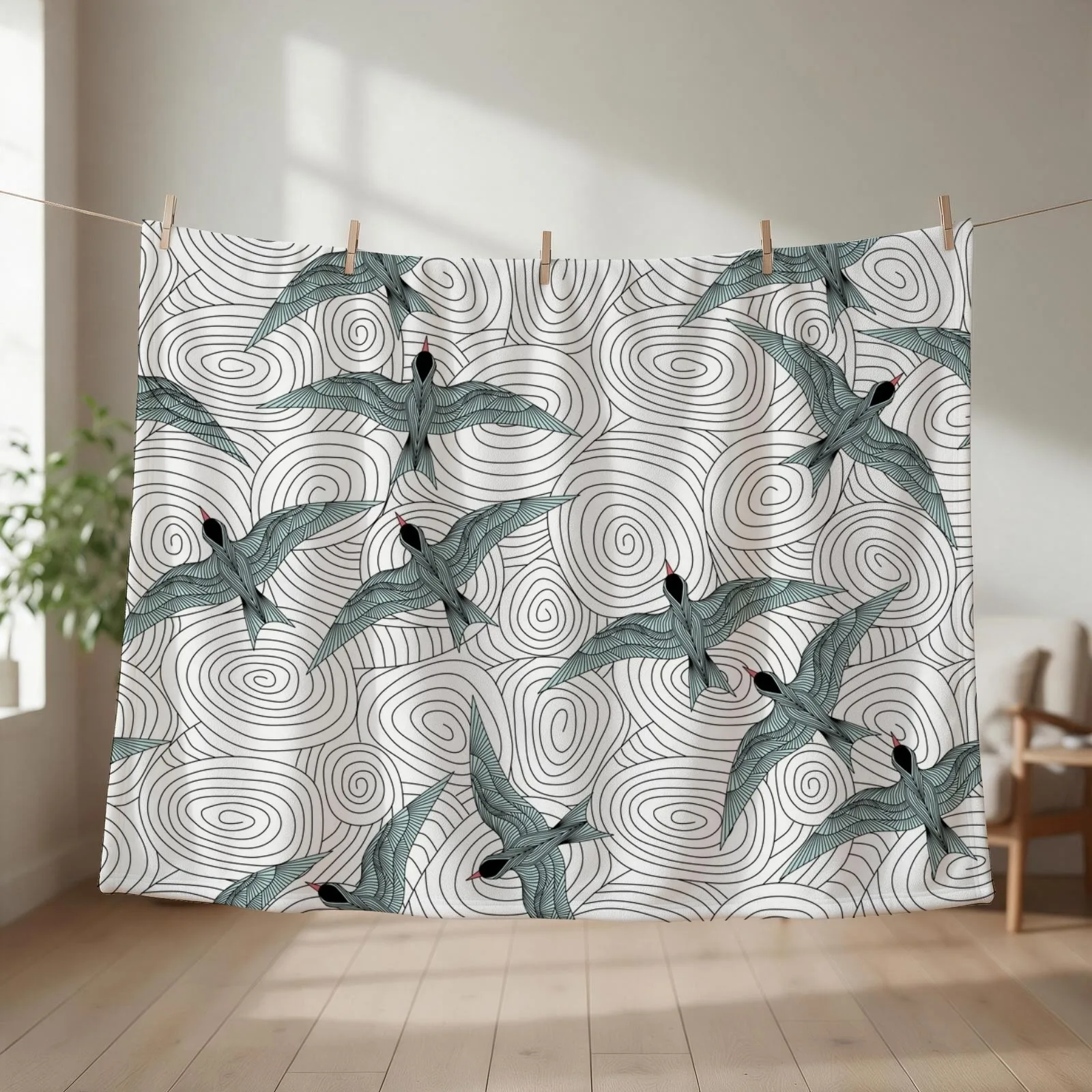 Arctic Terns Throw Blanket Giant Sofa christmas decoration Shaggy Soft Beds Blankets