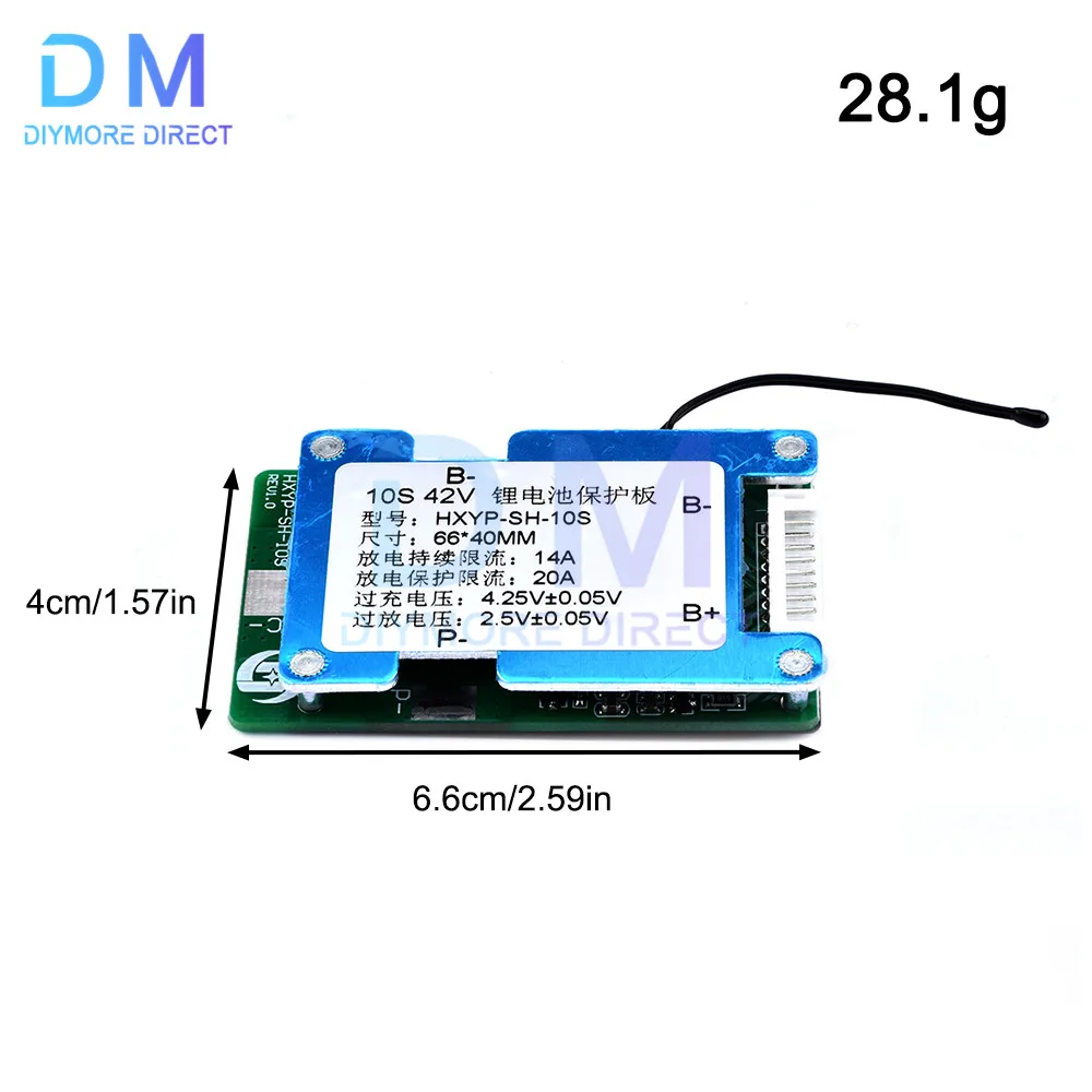 10S 42V 15S BMS Polymer Cell 18650 Lithium Battery Protection Board With Balance Built-in Temperature Control