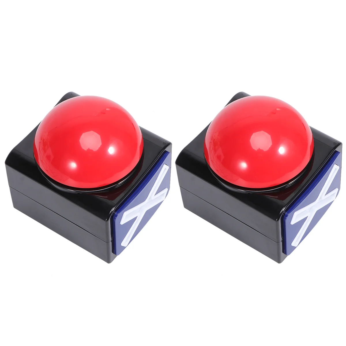 

2pcs Squeeze Sound Box Game Answer Buzzer Electronic Sounding With Light Sound Red Party Tools Supplies For Interactive Games