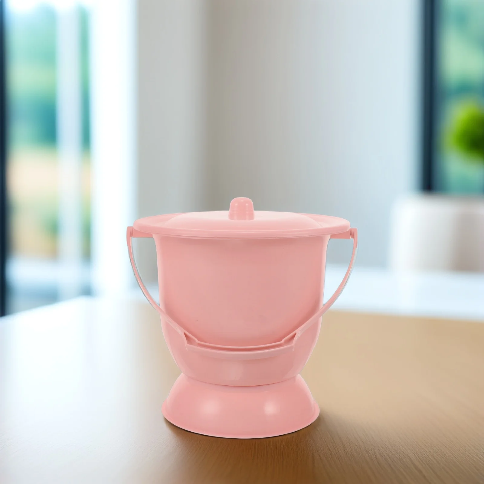 وعاء غرفة سرير بلاستيكي لغرفة النوم، مبولة محمولة، خفيفة الوزن، دلو بول متين، حواف ناعمة، سهلة التنظيف، قابلة لإعادة الاستخدام