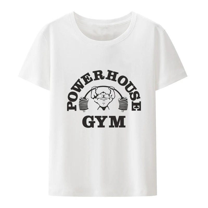 Funny Gym Strong Exercise Modal T Shirt Men World Power House Casual Sweatshirts Unisex Short-sleev Fashion Camisetas Tops