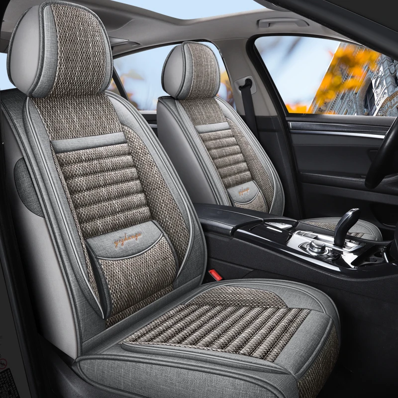 

1pic Car Seat Covers For Chevrolet Malibu XL Spark Cavalier Cobalt Nissan Tiida Qashqai J11 Leaf Auto Accesorios Flax Breathable