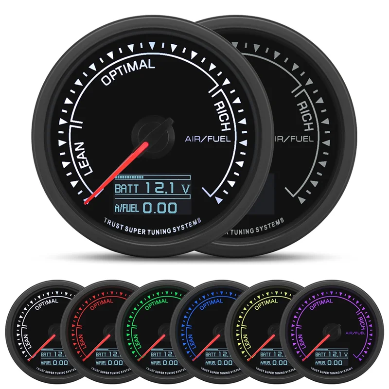 

7 Color LED Digital Air Fuel Raito For Narrowband Oxygen Sensor Air Fuel/Ratio Gauge-A97E