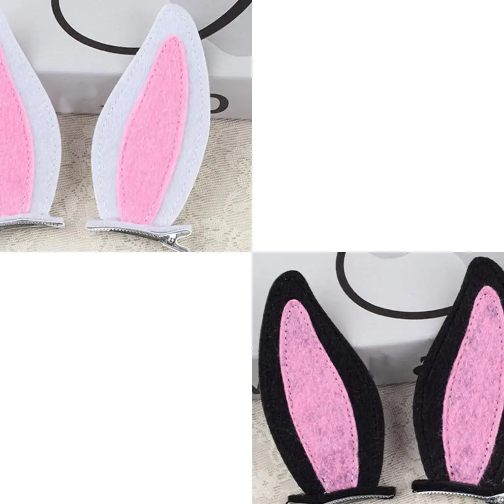 

2pcs Практические Felts кроличьи волосы Clip милый Barrette для спорта и повседневных прогулок