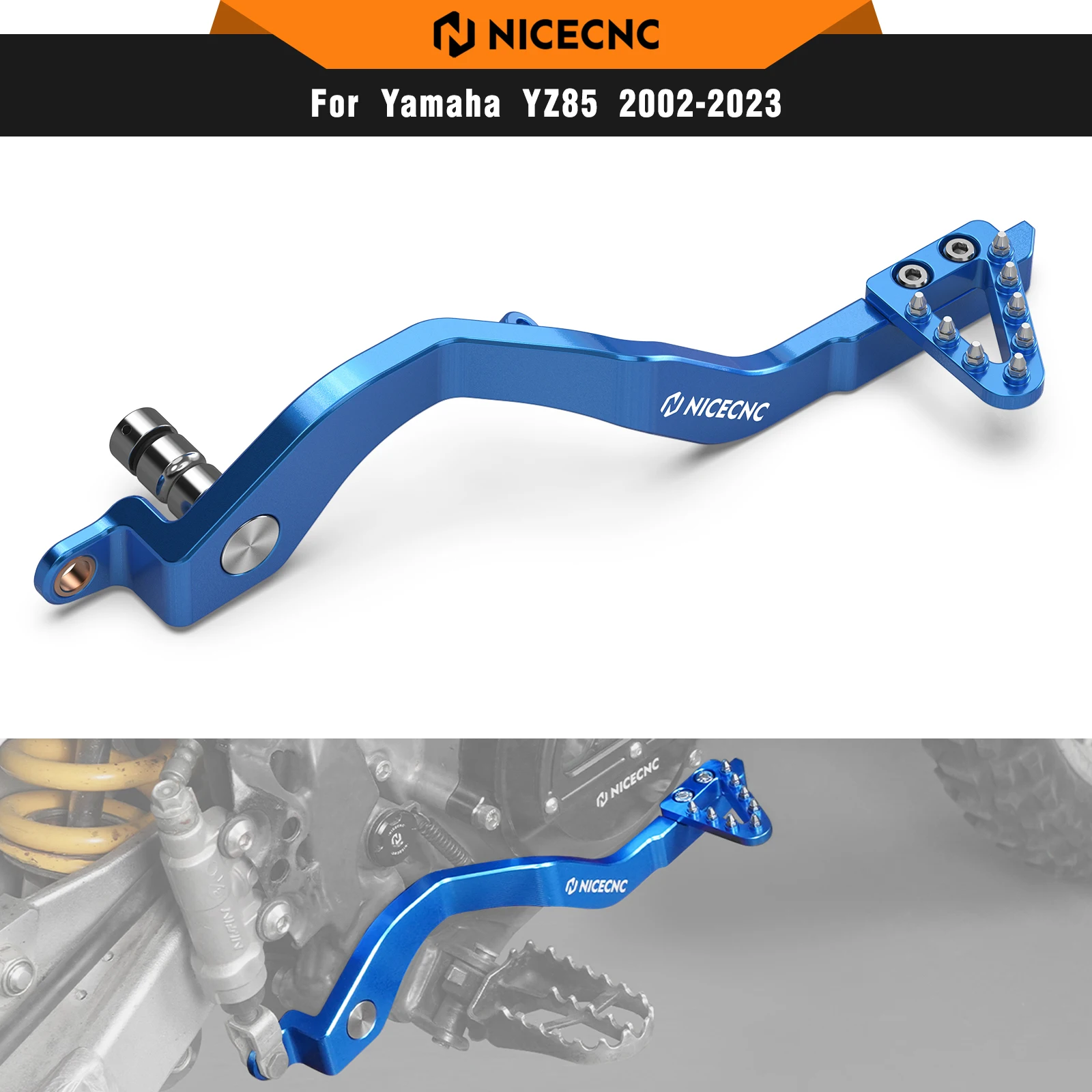 

NICECNC For Yamaha YZ85 YZ 85 2002-2023 2022 2021 Rear Brake Pedal Lever Adjustable Tip Aluminum Motorcycle Accessories