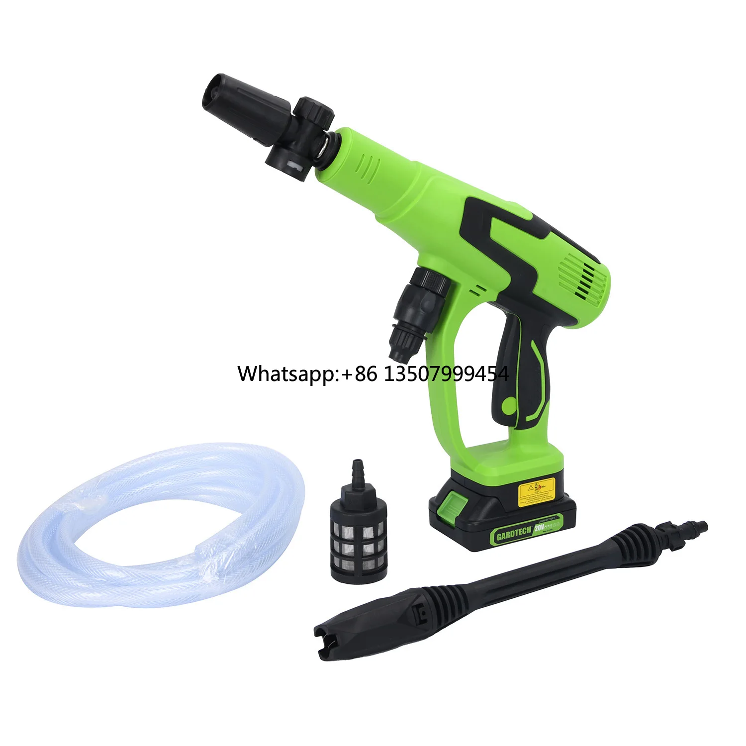 VERTAK 20V Li-ion High Pressure Water Gun Wireless Portable Electric Washer Cleaning Gun Pressurized Powerful Cleaning Sprayer