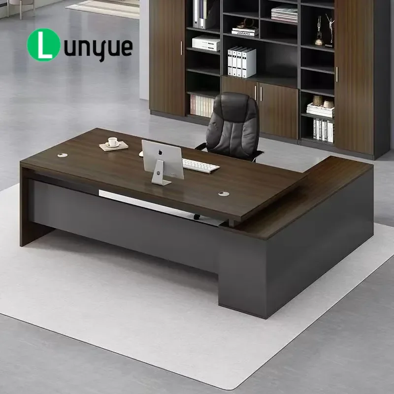 Modern Simple Boss Desk Single Computer Workstation High End Office Furniture Light Luxury Design for Home Business Study