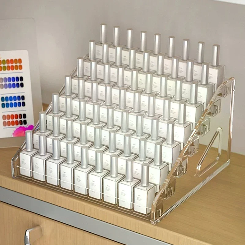 3/4/5/6/7 strati acrilico cosmetico smalto per unghie orgaizer espositore rossetto profumo trucco rack di stoccaggio