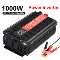 Modified Sine Wave Inverter 1000W Socket With USB with Smart Fan From 12V To 220V Transformer Car Voltage Converter Universal