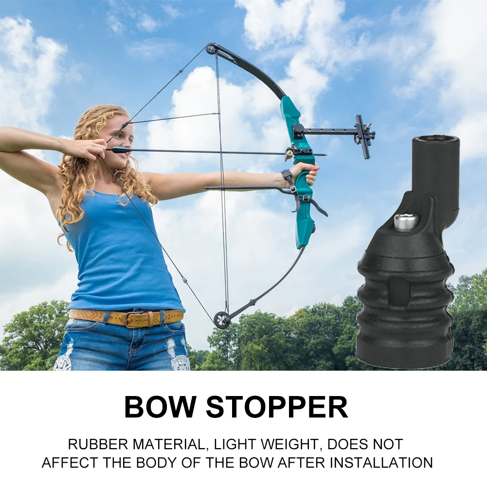 Compound Bow String Suppressor Stopper Ultralight Archery Stabilizer Compound Bow String Suppressor Rubber Hunting Supplies